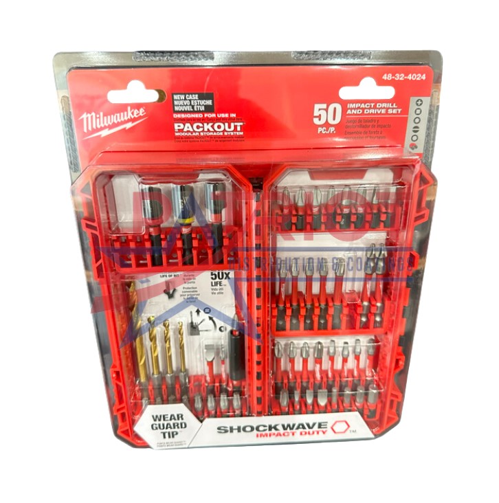Milwaukee 48-32-4024 50-Piece Shockwave Impact Duty Drill and Drive Set